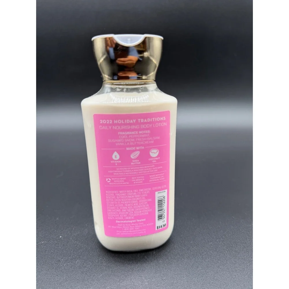 Bath & Body Works Twisted Peppermint Body Lotion 8oz 2022‎ Holiday Traditions